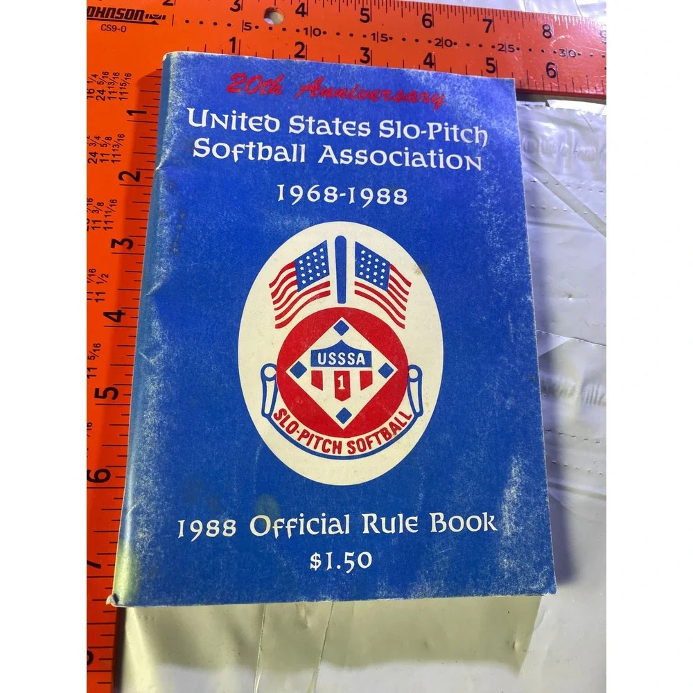 Vintage 1988 USSSA 20th Anniversary Official Rule Book Slo-Pitch Softball